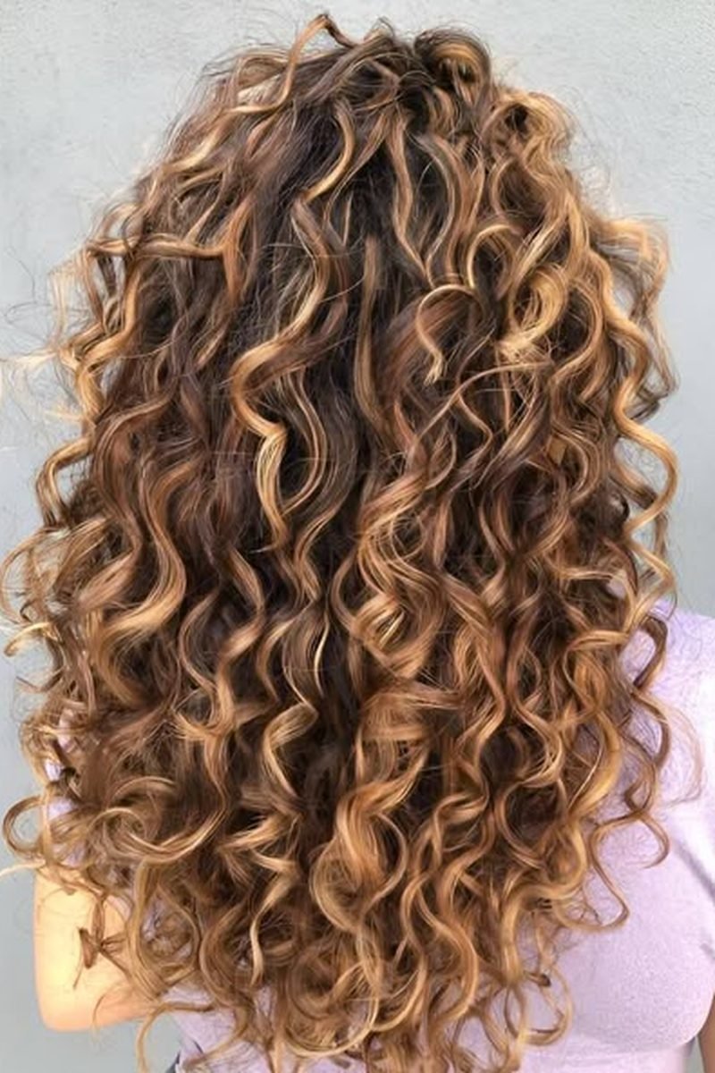 Mocha balayage with copper hints