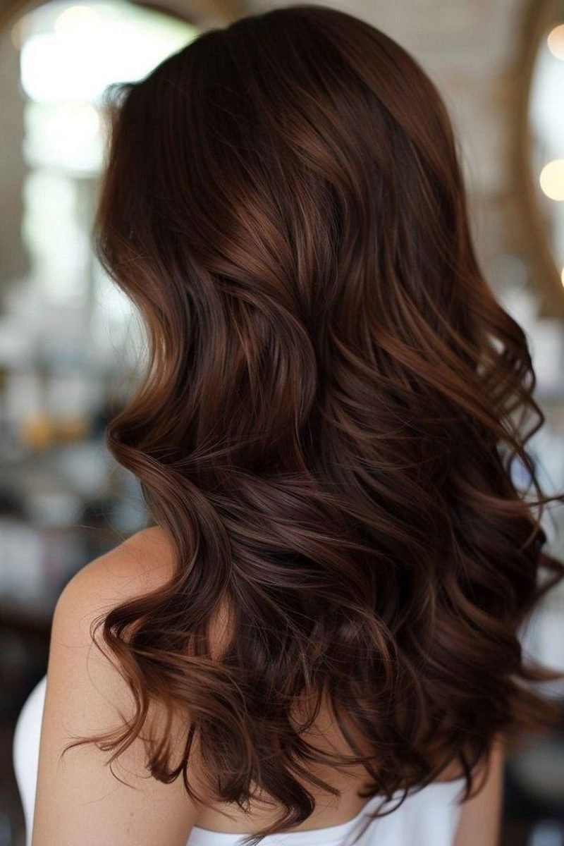 Mocha balayage for fine hair