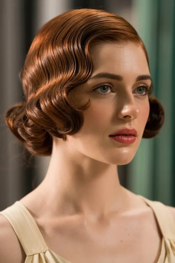 Old Hollywood finger waves for New Year's Eve party hairstyle