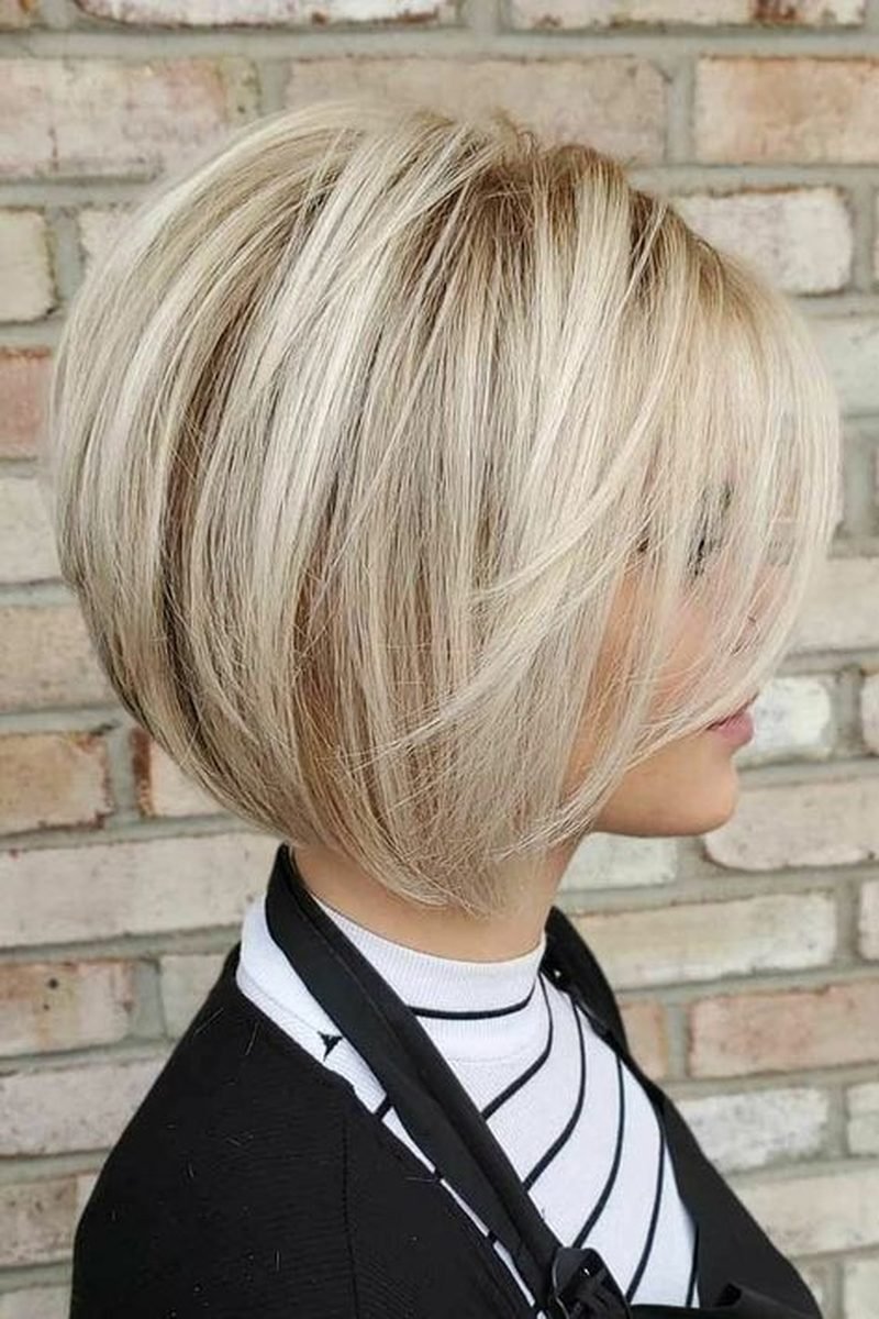Classic chin-length textured bob with soft movement